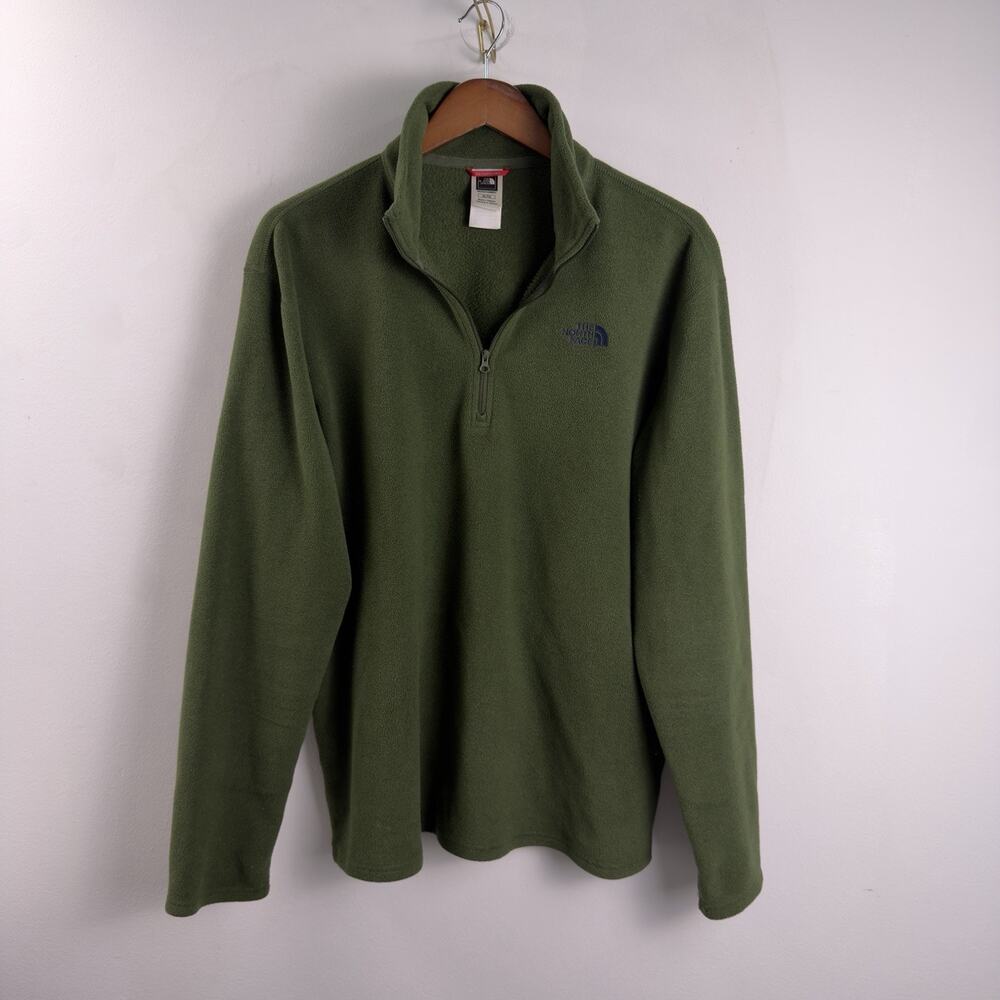 The North Face Gray Fleece Quarter Zip Pullover Sweater Sweatshirt Men's Size XL